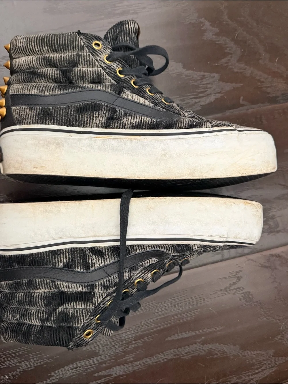 Vans acid wash denim sk8 high top platforms women’s size 8